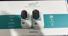 Arlo Essential Indoor Or Outdoor 360° Pan Tilt Security Camera 2K 2-Pack 
