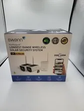 Swann MaxRanger Version 2 4K Solar Wireless Security System Base Station + 2 Cam