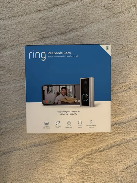 Ring Door View Peephole Camera and Doorbell With Battery - Tested Excellent Cond