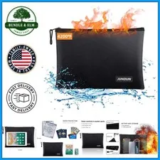 Fireproof Document Bag with Aluminum Foil Lining for Safe Storage of Cash