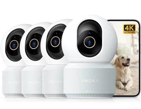 4K UHD Indoor Camera, Pet/Dog/Baby Security Camera with Phone App, 360°Pan-Ti...