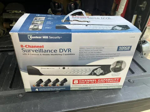 Bunker Hill Security System 8 Channel DVR Surveillance 500GB HD 5 Cameras 61229