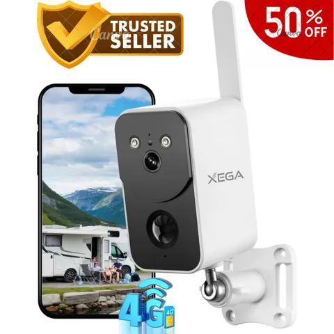 Xega 4G Cellular Security Camera Outdoor Wireless, No WiFi Camera Built-in SIM C