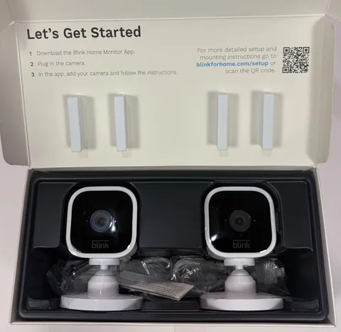 Blink Mini Indoor 1080p HD WiFi Security Camera 2-Pack White Open Box B07X27VK3D