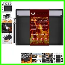 Ultimate Fireproof & Waterproof Bag - 13.3 x 10.3 Document Organizer for Travel