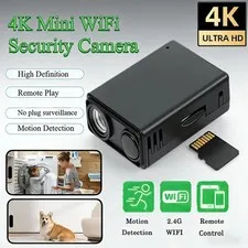4K Security Camera WiFi Wireless Monitor Remote Motion Detecting Camcorders