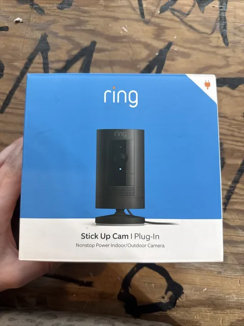 Ring Stick Up Plug-in 1080p HD Security Camera - Black