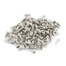 100pcs M3 x 8mm Cross Stainless Steel Pan Head Screws Bolts