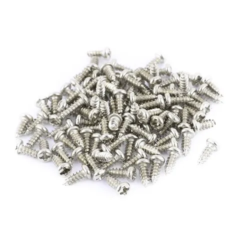 100pcs M3 x 8mm Cross Stainless Steel Pan Head Screws Bolts