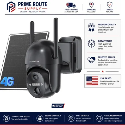 Ultimate Solar-Powered 4G LTE Outdoor Camera - 2K Resolution & Unlimited Data