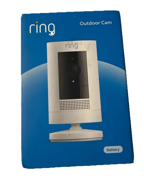 Ring Battery Outdoor Cam 2.4GHz WiFi White App Control New & Sealed