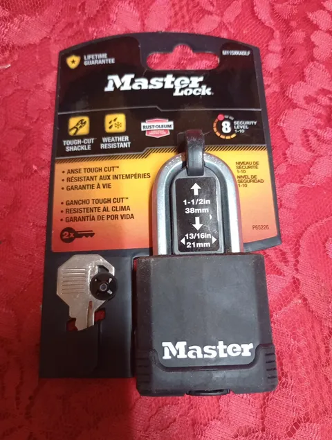 Master Lock Padlock M115XKADLF Tough Cut Weather Resistant - Key Code: 2239