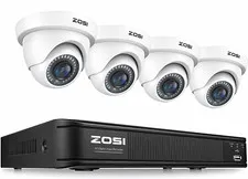 ZOSI H.265+ 1080P 8 Channel DVR 1500TVL Outdoor CCTV Security Camera System