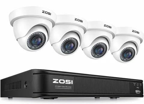 ZOSI H.265+ 1080P 8 Channel DVR 1500TVL Outdoor CCTV Security Camera System