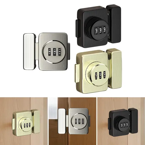 Password Rotary Hasp Lock Combination Lock Easy to Install Locker Zinc Alloy