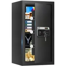 5.2 Cuft Large Floor Safe, Heavy Duty Fire Proof Safes for Home Use with Digi...