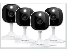 Aoqee C1 White 2K Indoor And Outdoor Wi-Fi Security Camera Pack Of 4 New