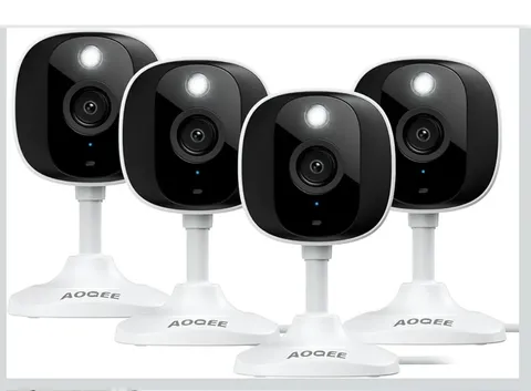 Aoqee C1 White 2K Indoor And Outdoor Wi-Fi Security Camera Pack Of 4 New