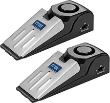 2 Pack Door Stop Alarm with 120Db Siren, Wedge Door Stopper Security Device for