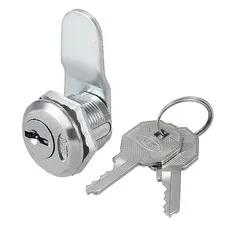 5/8" Cylinder Zinc Alloy Chrome Finish Offset Cam Cabinet Lock Keyed Different