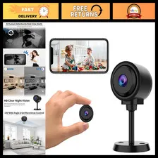 Portable WiFi Security Camera - 2.4GHz, Battery Operated, Night Vision, Motion D