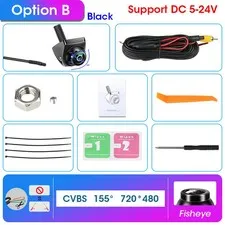 AHD 1920x1080P CVBS Vehicle 170° Car Rear View Camera Night Vision Fisheye Golde