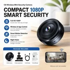 Mini Wireless WiFi Camera Smart Indoor Home Security Monitor Compatible With App