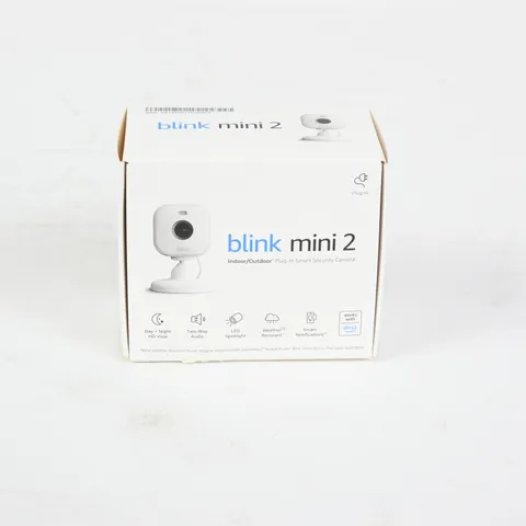 Blink Mini 2 1080p Security Camera with Built-in Mic Digital Camera - New