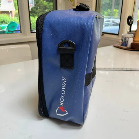 Roloway Fireproof Document Bag Blue Large Multi-Layer Lockable Security Box Case