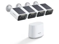 ANSQUE Solar Security Cameras Wireless Outdoor 4-Cam-Kit 2K Home Security Camera
