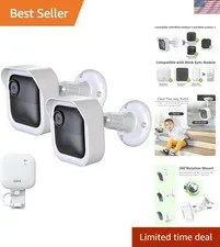 Blink Outdoor Camera Mount - 2 Pack Weatherproof Housing, 360° Adjustable Bra...