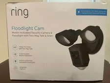 Ring Floodlight Cam Wired 1080P HD Security Cam Complete In Box....Black
