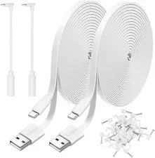 2 Pack 20FT Power Extension Cable Compatible with Wyze Cam V4,Wyze Cam V3,Wyze C