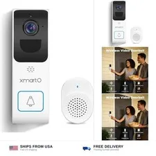 xmartO 2.4G/5G Dual Band Smart Video Doorbell Camera, Home Security Live View...