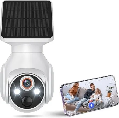 Wireless WiFi HD Solar Security Camera with Night Vision for Outdoor Use