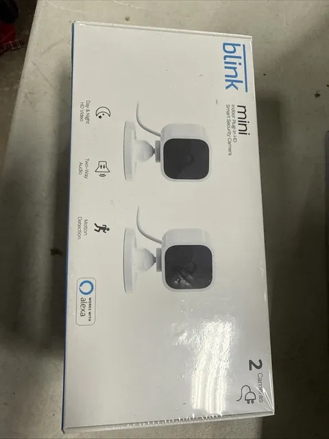 Blink - Mini Indoor 1080p Wi-Fi Security Camera (2-Pack) - White NEW SEALED