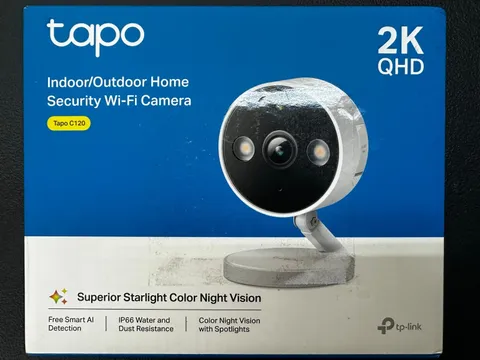 TP-Link Tapo C120 2K QHD Indoor Outdoor WiFi Home Security Camera IP66 BRAND NEW