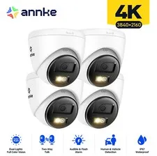 ANNKE HD 4K POE Security IP Camera Two Way Audio Outdoor Color Night Vision IP67