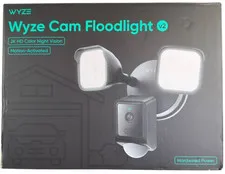 Wyze Cam Floodlight V2 Motion Activated Smart Home Security Black Wired - NEW!