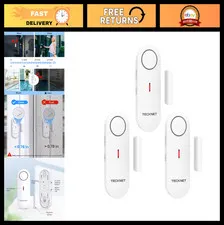 3 Pack Door & Window Alarms for Kids Safety, Wireless Home Security Alarm & Chim
