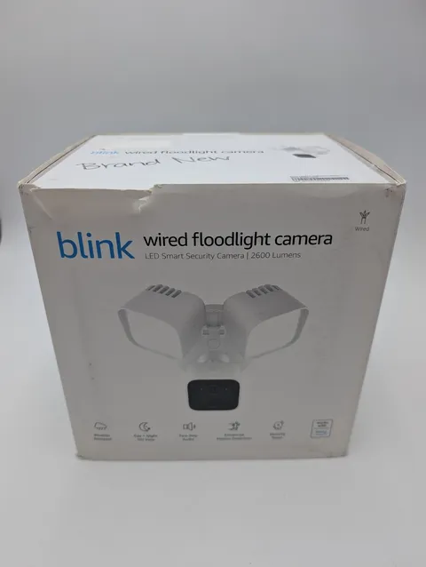 Blink Outdoor Floodlight Wired 1080p Security Camera with Motion Detection White