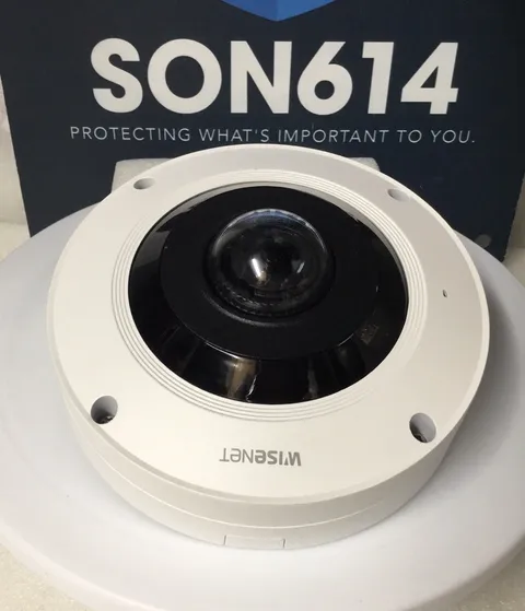 Hanwha Wisenet XNF-9010RV 12MP Fisheye Network Camera W/1.08mm fixed lens TESTED