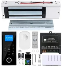 Waterproof Fingerprint Door Access Control System kit, Includes a 1200LB Magn...