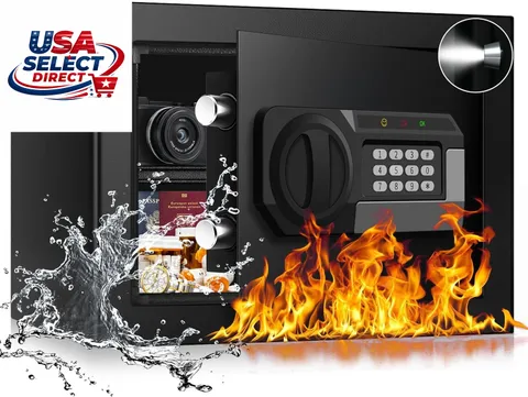 1.2 Cubic Feet Fireproof Safe Box with Digital Keypad & Removable Shelf
