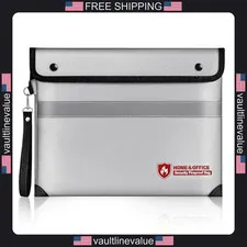 Fireproof document bag 14.2x11.4 inch waterproof safe storage pouch