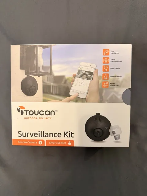 Toucan Outdoor Security Surveillance Kit TSK100KU Camera Smart Socket Box Opened
