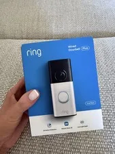 Ring Wired Doorbell Plus 2nd Gen Retinal 2k,3D Motion Detection, Low-Light Sight