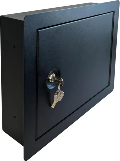 Heavy-Duty In-Wall Safe with Key Lock for Jewelry, Cash & Documents