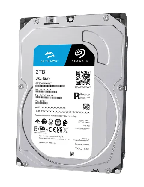 Skyhawk 2TB HDD Surveillance Hard Drive For DVR & NVR System Seagate ST2000VX017
