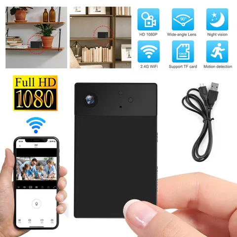 WiFi Mini Camera Home Security Cam HD 1080P Night Vision Audio Video Recorder